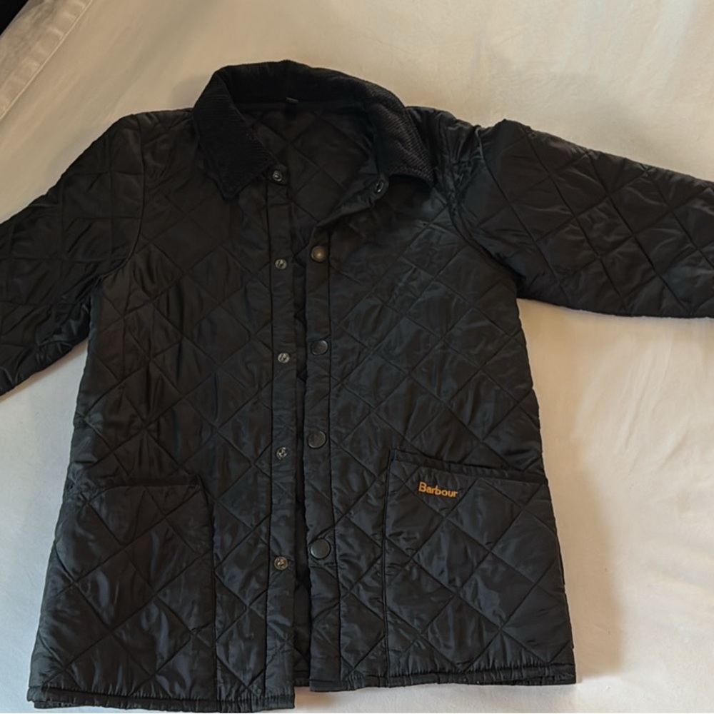 Barbour Kids Black Quilted Puffer Jacket